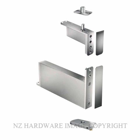 FRITSJURGENS FJS/STM+40BSSS FULL KIT | SYSTEM M+B |40 MM MIN PIVOT POINT | SQUARED FLOOR PLATE | STAINLESS STEEL
