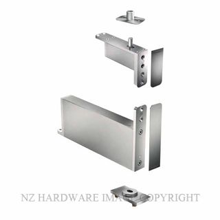 FRITSJURGENS FJS/STM+40EFSSS FULL KIT | SYSTEM M+E |40 MM MIN PIVOT POINT | FLUSH SQUARED FLOOR PLATE |STAINLESS STEEL