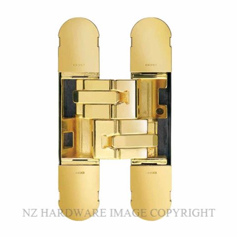 CEAM BAC1131SPB 3D ADJUSTABLE CONCEALED DOOR HINGE POLISHED BRASS