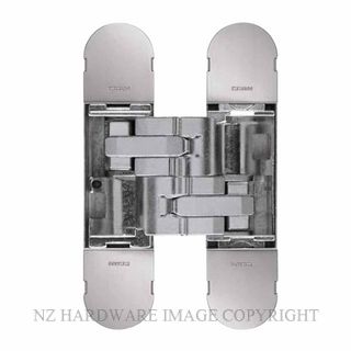 CEAM BAC1230SNI 3D ADJUSTABLE CONCEALED DOOR HINGE WIDE THROW POLISHED NICKEL