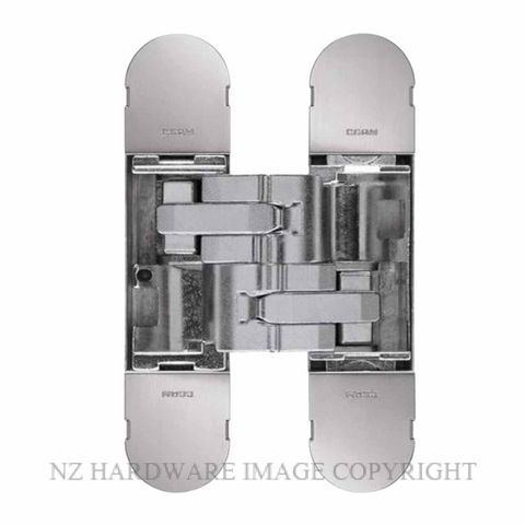 CEAM BAC1230SNI 3D ADJUSTABLE CONCEALED DOOR HINGE WIDE THROW POLISHED NICKEL