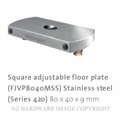 FRITSJURGENS FJVP8040MSS FLOOR PLATE FOR SYSTEM M ONLY: SATIN STAINLESS