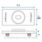 FRITSJURGENS FJVP8040MSS/FLRND FLUSH ROUND END FLOOR PLATE SATIN STAINLESS STEEL