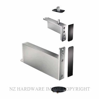FRITSJURGENS FJS/STM+40FFRBK FULL KIT | SYSTEM M+F |40 MM MIN PIVOT POINT | FLUSH ROUND FLOOR PLATE | EMB BLACK