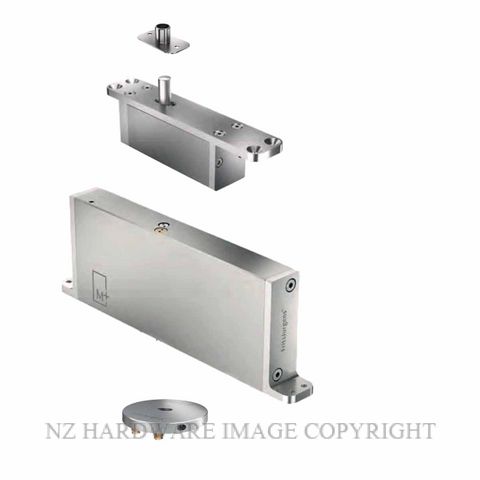 FRITSJURGENS FJS/STM+70FFRSS FULL KIT | SYSTEM M+F |70 MM MIN PIVOT POINT | FLUSH ROUND FLOOR PLATE |STAINLESS STEEL