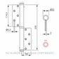 JUSTOR BISA240CR SA SPRING HINGE: 120KG @ 100CM WIDE