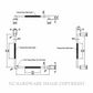 METLAM MLR750_PEEN PEENED 90° GRAB RAIL 750MMX750MM CONCEALED FIX SATIN STAINLESS
