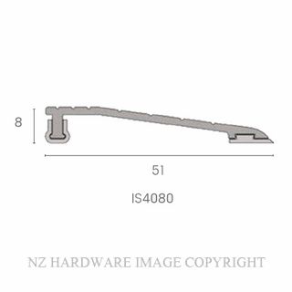 KILARGO IS4080 3000MM THREHOLD PLATE CLEAR ANODISED