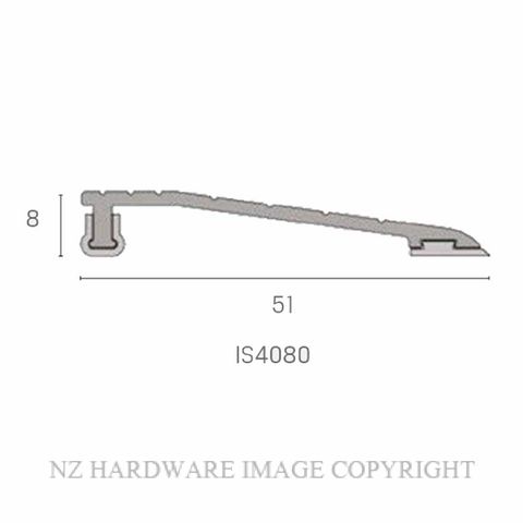 KILARGO IS4080 3000MM THREHOLD PLATE CLEAR ANODISED