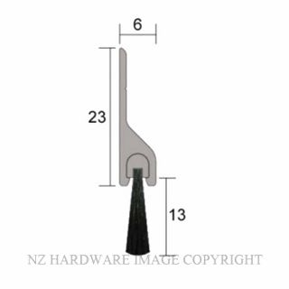 KILARGO IS5110 1000MM CLEAR ANODISED BRUSH 13MM