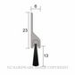 KILARGO IS5110 1000MM CLEAR ANODISED BRUSH 13MM