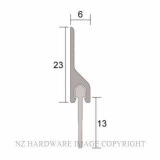 KILARGO IS5111SI 2250MM CLEAR ANODISED FIN 13MM