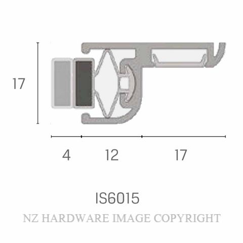 KILARGO IS6015 3000MM MAGNETIC SEAL CLEAR ANODISED