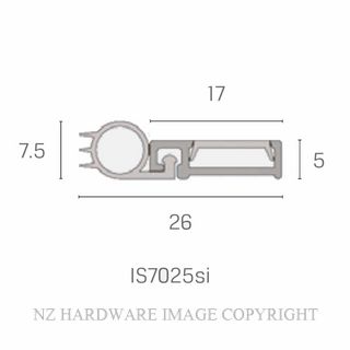 KILARGO IS7025SI DDS PERIMETER SEAL DOUBLE DOOR SET CLEAR ANODISED