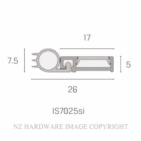KILARGO IS7025SI DDS PERIMETER SEAL DOUBLE DOOR SET CLEAR ANODISED