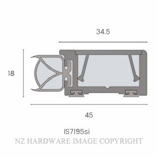 KILARGO IS7195SI 2250MM CLEAR ANODISED