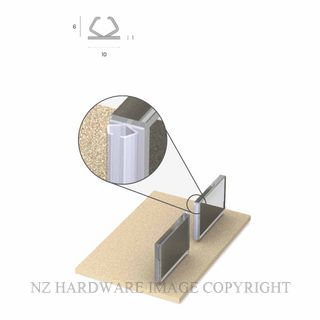 KILARGO IS7400 GLASS EDGE SEAL 3000MM CLEAR