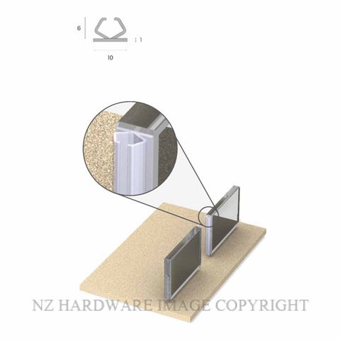 KILARGO IS7400 GLASS EDGE SEAL 3000MM CLEAR