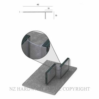KILARGO IS7420 GLASS SWEEP SEAL 3000MM CLEAR