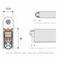 ATHMER BAA946 PIVOT DOOR BOTTOM SEAL GREY