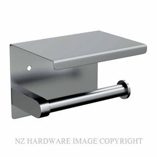 METLAM ML268_TRH_SS SINGLE TOILET ROLL HOLDER WITH SHELF TOP SATIN STAINLESS