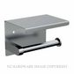 METLAM ML268_TRH_SS SINGLE TOILET ROLL HOLDER WITH SHELF TOP SATIN STAINLESS