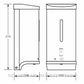 METLAM ML_MSD_FOAMDISP_SS AUTOMATIC FOAM SOAP DISPENSER 800ML SATIN STAINLESS