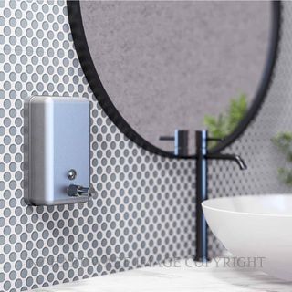METLAM ML605AS_N VERTICAL LIQUID SOAP DISPENSER SATIN STAINLESS