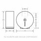 METLAM ML841 JUMBO TOILET ROLL DISPENSER LOCKABLE SATIN STAINLESS