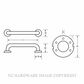 METLAM MLR338_SS GRAB RAIL 800MM C TO C CONCEALED FIX SATIN STAINLESS