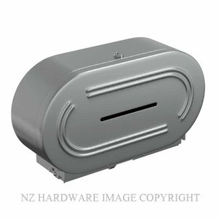 METLAM ML841DBL DOUBLE JUMBO TOILET ROLL DISPENSER LOCKABLE SATIN STAINLESS
