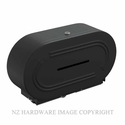 METLAM ML841DBL_DESIGNER DOUBLE JUMBO TOILET ROLL DISPENSER LOCKABLE DESIGNER BLACK