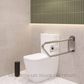 METLAM MLR55TPH_PEEN PULL DOWN PEENED GRAB RAIL INC TOILET ROLL HOLDER SATIN STAINLESS