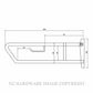 METLAM MLR55TPH_PEEN PULL DOWN PEENED GRAB RAIL INC TOILET ROLL HOLDER SATIN STAINLESS