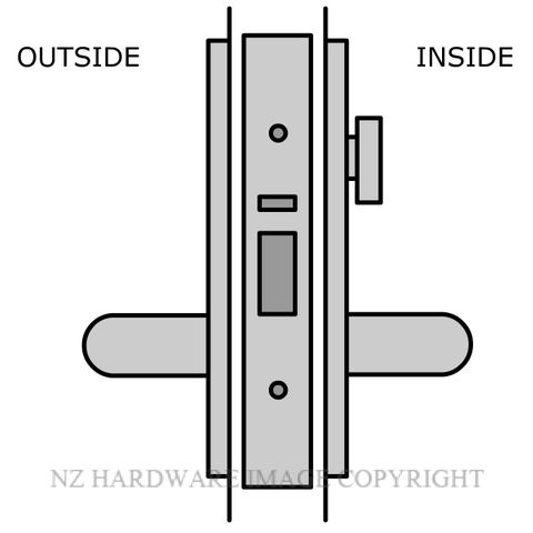 LEGGE 995 C41-C42 METAL FIX PRIVACY LATCH SATIN CHROME