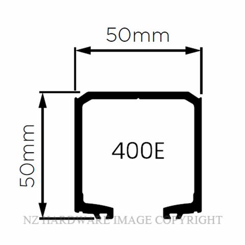 BRIO SFH400E PRORUN TOP TRACK CLEAR ANODISED