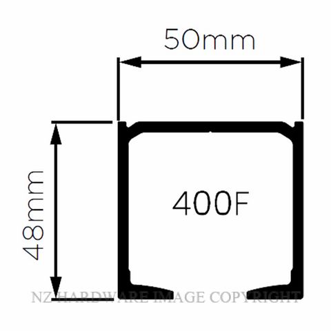 BRIO SFH400F PRORUN TOP TRACK CLEAR ANODISED