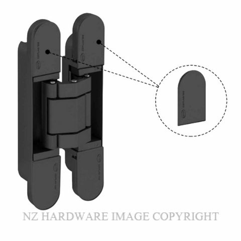 JNF IN.05.061.C.B SET OF PLASTIC COVERS (PACK 4)FOR 061 HINGE BLACK