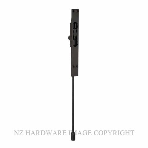 DRAKE & WRIGLEY 1245 BLK EXTENDED FLUSH BOLTS MATT BLACK