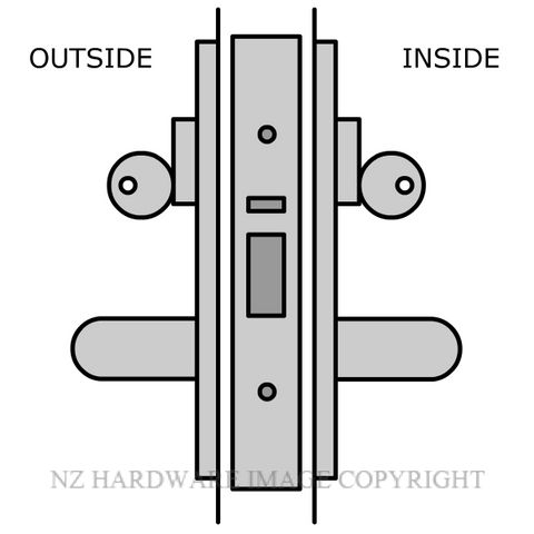 LEGGE 995 C7-C8 TIMBER FIX GLASS DOOR LOCKSET SATIN CHROME