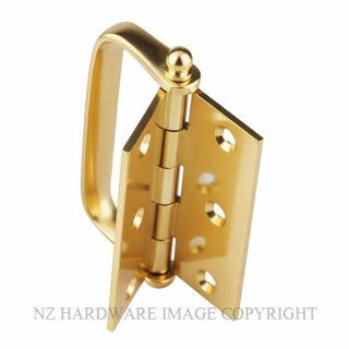DRAKE & WRIGLEY 4508-E-PB HINGE & HANDLE 100X75X3MM POLISHED BRASS