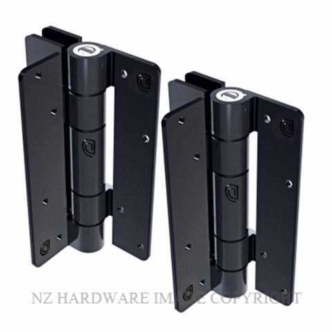 D&D TECH KF3ABLP KWIKFIT S3 ALUM WALL MOU HINGE PAIR BLACK