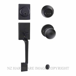 EZSET EZ410CABABLK CAPRI ENT/SET DBL CYL BALA INT MATT BLACK