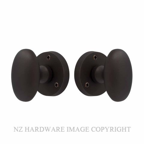 WINDSOR 5071-5072 OVAL KNOB ON ROSE VINTAGE BRONZE