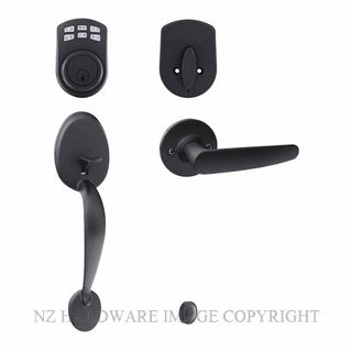 EZSET EZSET KE400MAHNBLK MAYFAIR GRIPSET + HAWTHORN LEVER + KEYPAD DEADBOLT BLACK