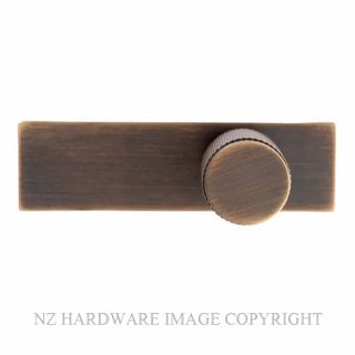 MARDECO 1198 PLATE ABR DIAMOND KNURL 18MM KNOB ON PLATE ANTIQUE BRONZE