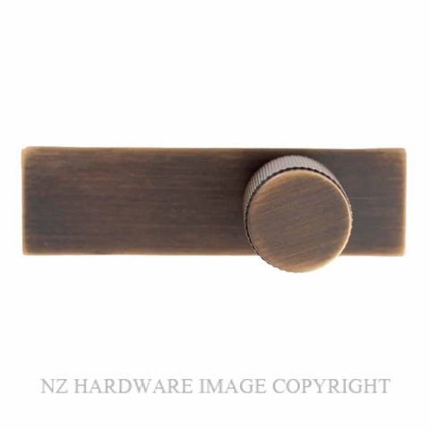 MARDECO 1198 PLATE ABR DIAMOND KNURL 18MM KNOB ON PLATE ANTIQUE BRONZE