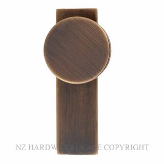 MARDECO 1199 PLATE ABR DIAMOND KNURL 30MM KNOB ON PLATE ANTIQUE BRONZE