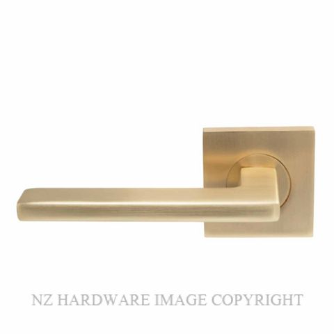 WINDSOR GALAXY VECTOR ELITE MSB LEVER ON ROSE HANDLES MATT SATIN BRASS