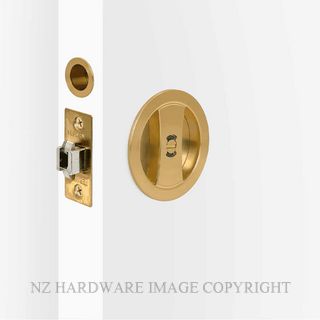 MILES NELSON 536SB SLIDING DOOR PRIVACY SET SATIN BRASS